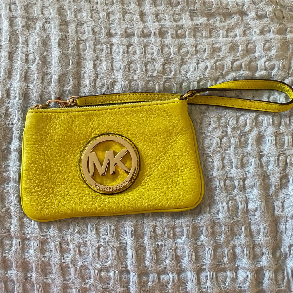 Lime green Michael Kors Wristlet